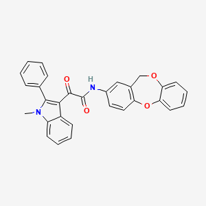 N-(11H-dibenzo[b,e][1,4]dioxepin-2-yl)-2-(1-methyl-2-phenyl-1H-indol-3-yl)-2-oxoacetamide