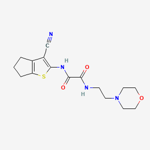 molecular formula C16H20N4O3S B11465128 N-(3-Cyano-4H,5H,6H-cyclopenta[b]thiophen-2-yl)-N'-[2-(morpholin-4-yl)ethyl]ethanediamide 