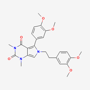 5-(3,4-dimethoxyphenyl)-6-[2-(3,4-dimethoxyphenyl)ethyl]-1,3-dimethyl-1H-pyrrolo[3,4-d]pyrimidine-2,4(3H,6H)-dione