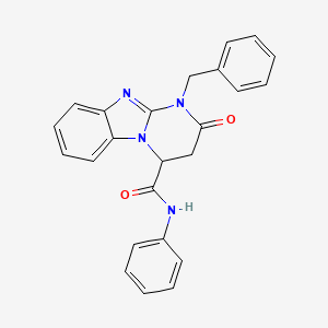 molecular formula C24H20N4O2 B11465139 1-benzyl-2-oxo-N-phenyl-1,2,3,4-tetrahydropyrimido[1,2-a]benzimidazole-4-carboxamide 