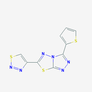 6-(1,2,3-Thiadiazol-4-yl)-3-(thiophen-2-yl)[1,2,4]triazolo[3,4-b][1,3,4]thiadiazole