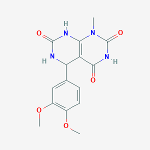 5-(3,4-Dimethoxyphenyl)-1-methyl-3H,5H,6H,8H-[1,3]diazino[4,5-d]pyrimidine-2,4,7-trione