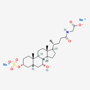 molecular formula C₂₆H₄₁NNa₂O₈S B1146524 Glycochenodeoxycholic Acid 3-Sulfate Disodium Salt CAS No. 66874-09-7