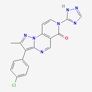 molecular formula C18H12ClN7O B11465276 C18H12ClN7O 