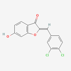 (2Z)-2-(3,4-dichlorobenzylidene)-6-hydroxy-1-benzofuran-3(2H)-one