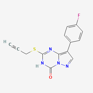 8-(4-fluorophenyl)-2-(prop-2-yn-1-ylsulfanyl)pyrazolo[1,5-a][1,3,5]triazin-4(3H)-one