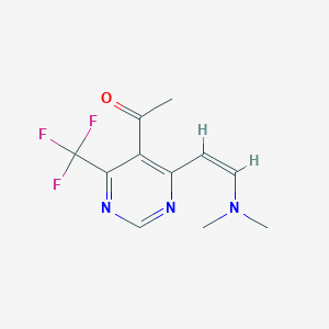 1-{4-[2-(Dimethylamino)ethenyl]-6-(trifluoromethyl)pyrimidin-5-yl}ethanone