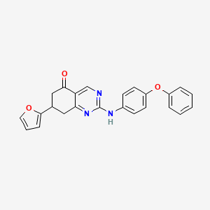 7-(furan-2-yl)-2-[(4-phenoxyphenyl)amino]-7,8-dihydroquinazolin-5(6H)-one