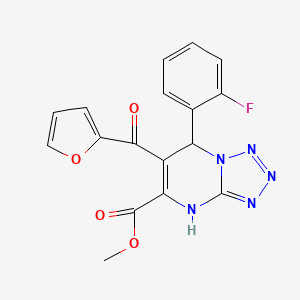 Methyl 7-(2-fluorophenyl)-6-(furan-2-ylcarbonyl)-4,7-dihydrotetrazolo[1,5-a]pyrimidine-5-carboxylate