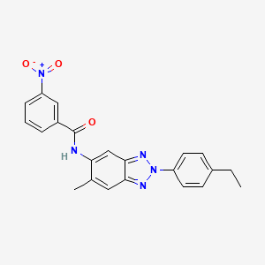 N-[2-(4-ethylphenyl)-6-methyl-2H-benzotriazol-5-yl]-3-nitrobenzamide