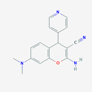 2-amino-7-(dimethylamino)-4-(pyridin-4-yl)-4H-chromene-3-carbonitrile