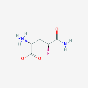 molecular formula C₅H₉FN₂O₃ B1146544 (2R,4S)-5-amino-2-azaniumyl-4-fluoro-5-oxopentanoate CAS No. 238418-67-2
