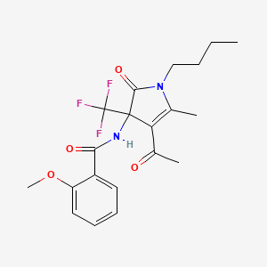 N-[4-acetyl-1-butyl-5-methyl-2-oxo-3-(trifluoromethyl)-2,3-dihydro-1H-pyrrol-3-yl]-2-methoxybenzamide