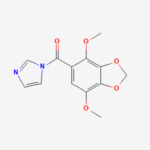 molecular formula C13H12N2O5 B11465462 1-[(4,7-Dimethoxy-2H-1,3-benzodioxol-5-yl)carbonyl]imidazole 