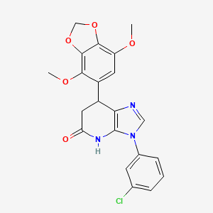 3-(3-chlorophenyl)-7-(4,7-dimethoxy-1,3-benzodioxol-5-yl)-3,4,6,7-tetrahydro-5H-imidazo[4,5-b]pyridin-5-one