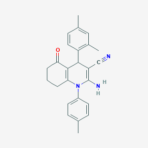 2-Amino-4-(2,4-dimethylphenyl)-1-(4-methylphenyl)-5-oxo-1,4,5,6,7,8-hexahydroquinoline-3-carbonitrile