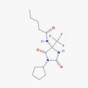 N-[1-cyclopentyl-2,5-dioxo-4-(trifluoromethyl)imidazolidin-4-yl]pentanamide