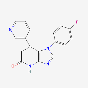 molecular formula C17H13FN4O B11465529 1-(4-Fluorophenyl)-7-(pyridin-3-yl)-4H,6H,7H-imidazo[4,5-b]pyridin-5-one 