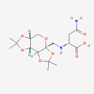 molecular formula C₁₆H₂₆N₂O₈ B1146553 (2R)-4-氨基-4-氧代-2-[[(1R,2S,6S,9R)-4,4,11,11-四甲基-3,5,7,10,12-五氧杂三环[7.3.0.02,6]十二烷-6-基]甲基氨基]丁酸 CAS No. 794477-75-1