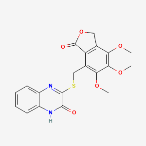 3-{[(5,6,7-trimethoxy-3-oxo-1,3-dihydro-4-isobenzofuranyl)methyl]sulfanyl}-2(1H)-quinoxalinone