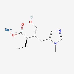 molecular formula C₁₁H₁₇N₂NaO₃ B1146557 异毛果芸香碱酸钠盐 CAS No. 92598-79-3