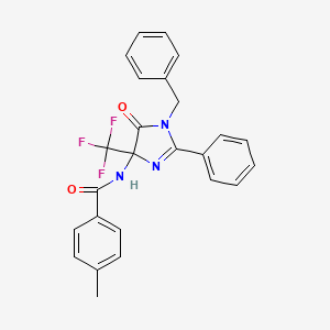 N-[1-benzyl-5-oxo-2-phenyl-4-(trifluoromethyl)-4,5-dihydro-1H-imidazol-4-yl]-4-methylbenzamide