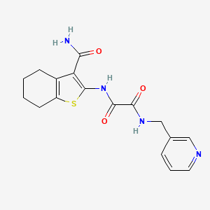 N-(3-carbamoyl-4,5,6,7-tetrahydro-1-benzothiophen-2-yl)-N'-(pyridin-3-ylmethyl)ethanediamide