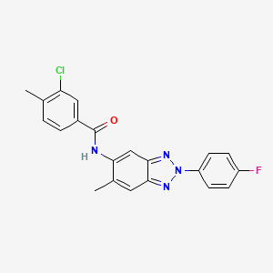 3-chloro-N-[2-(4-fluorophenyl)-6-methyl-2H-1,2,3-benzotriazol-5-yl]-4-methylbenzamide