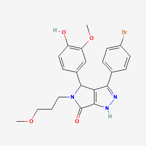 3-(4-bromophenyl)-4-(4-hydroxy-3-methoxyphenyl)-5-(3-methoxypropyl)-4,5-dihydropyrrolo[3,4-c]pyrazol-6(1H)-one