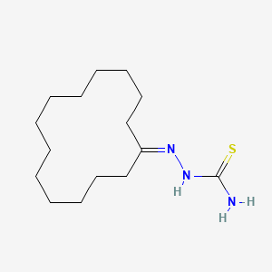 molecular formula C15H29N3S B11465606 (Cyclotetradecylideneamino)thiourea 