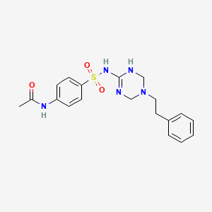 N-(4-{[5-(2-phenylethyl)-1,4,5,6-tetrahydro-1,3,5-triazin-2-yl]sulfamoyl}phenyl)acetamide