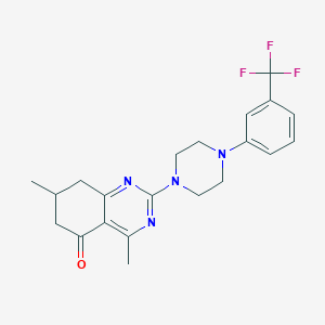 4,7-dimethyl-2-{4-[3-(trifluoromethyl)phenyl]piperazin-1-yl}-7,8-dihydroquinazolin-5(6H)-one