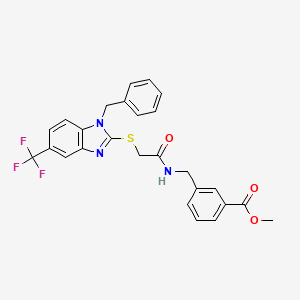 methyl 3-{[({[1-benzyl-5-(trifluoromethyl)-1H-benzimidazol-2-yl]sulfanyl}acetyl)amino]methyl}benzoate