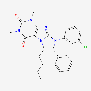 6-butyl-8-(3-chlorophenyl)-1,3-dimethyl-7-phenyl-1H-imidazo[2,1-f]purine-2,4(3H,8H)-dione