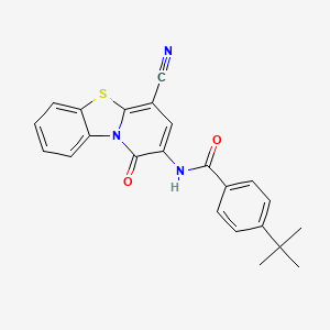 4-tert-butyl-N-(4-cyano-1-oxo-1H-pyrido[2,1-b][1,3]benzothiazol-2-yl)benzamide