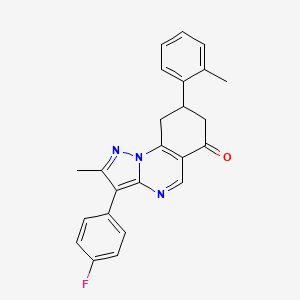 3-(4-fluorophenyl)-2-methyl-8-(2-methylphenyl)-8,9-dihydropyrazolo[1,5-a]quinazolin-6(7H)-one