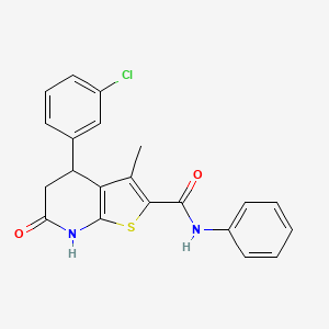 4-(3-chlorophenyl)-3-methyl-6-oxo-N-phenyl-4,5,6,7-tetrahydrothieno[2,3-b]pyridine-2-carboxamide