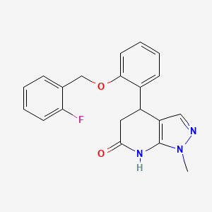 4-{2-[(2-fluorobenzyl)oxy]phenyl}-1-methyl-4,5-dihydro-1H-pyrazolo[3,4-b]pyridin-6-ol