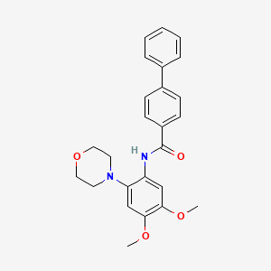 N-[4,5-dimethoxy-2-(morpholin-4-yl)phenyl]biphenyl-4-carboxamide