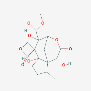 molecular formula C16H20O9 B114658 Veranisatin B CAS No. 153445-93-3