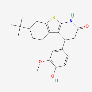 7-tert-butyl-4-(4-hydroxy-3-methoxyphenyl)-3,4,5,6,7,8-hexahydro[1]benzothieno[2,3-b]pyridin-2(1H)-one