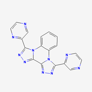 3,10-di(pyrazin-2-yl)-2,4,5,8,9,11-hexazatetracyclo[10.4.0.02,6.07,11]hexadeca-1(16),3,5,7,9,12,14-heptaene