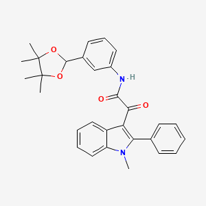 2-(1-methyl-2-phenyl-1H-indol-3-yl)-2-oxo-N-[3-(4,4,5,5-tetramethyl-1,3-dioxolan-2-yl)phenyl]acetamide