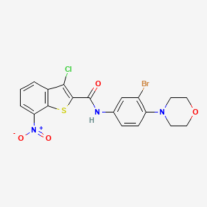 N-[3-bromo-4-(morpholin-4-yl)phenyl]-3-chloro-7-nitro-1-benzothiophene-2-carboxamide