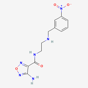 molecular formula C12H14N6O4 B11465830 4-amino-N-{2-[(3-nitrobenzyl)amino]ethyl}-1,2,5-oxadiazole-3-carboxamide 