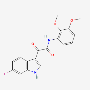 molecular formula C18H15FN2O4 B11465846 N-(2,3-dimethoxyphenyl)-2-(6-fluoro-1H-indol-3-yl)-2-oxoacetamide 