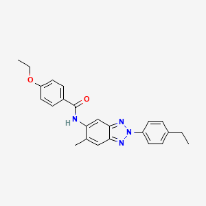 molecular formula C24H24N4O2 B11465868 4-ethoxy-N-[2-(4-ethylphenyl)-6-methyl-2H-1,2,3-benzotriazol-5-yl]benzamide 