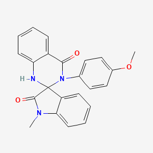 4'-hydroxy-3'-(4-methoxyphenyl)-1-methyl-3'H-spiro[indole-3,2'-quinazolin]-2(1H)-one