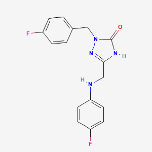 5-([(4-Fluorophenyl)amino]methyl)-2-[(4-fluorophenyl)methyl]-1H-1,2,4-triazol-3-one