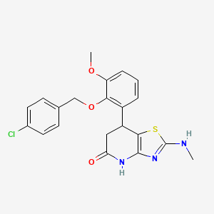 7-{2-[(4-chlorobenzyl)oxy]-3-methoxyphenyl}-2-(methylamino)-6,7-dihydro[1,3]thiazolo[4,5-b]pyridin-5(4H)-one